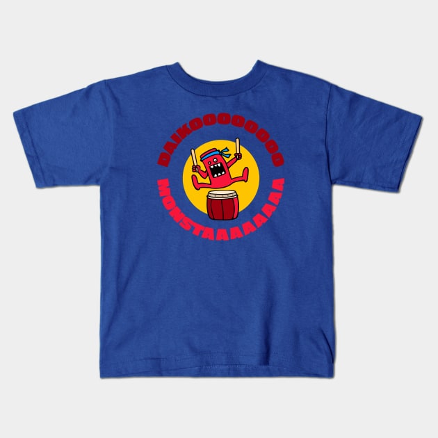 Taiko monster lettering Kids T-Shirt by schlag.art